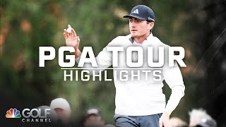 PGA Tour Highlights Nick Dunlaps best shots at the American Express Round 3  Golf Channel [upl. by Kcirdorb]