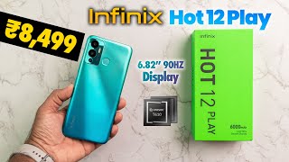 Infinix Hot 12 Play Unboxing  UniSOC T610 🔥  682quot 90Hz Display  6000mAh Battery⚡️ [upl. by Elyac]