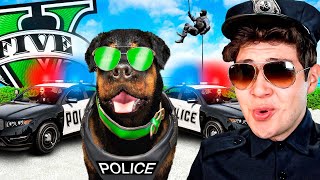 CHOP se CONVIERTE en POLICÍA en GTA 5 🐶🚨 Mods [upl. by Enerual]