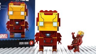 Iron Man Building Lego Block Brick Headz [upl. by Doowle]