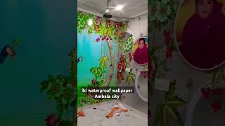 3D WALLPAPER FROM LIVING ROOM MODERN  HOW TO MAKE WALL DESIGN [upl. by Comfort165]