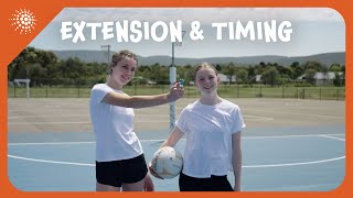 Extension and Timing  Netball Drills Ep15 [upl. by Pompei]