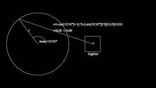 Crank Slider Mechanism Position Formula [upl. by Assereht]