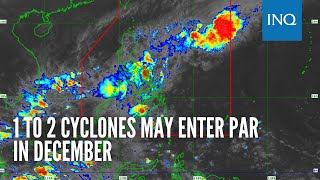 1 to 2 cyclones may enter PAR in December [upl. by Dempster]