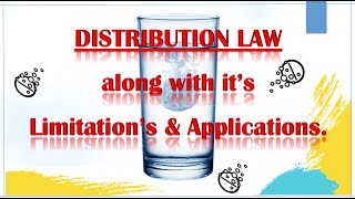 DISTRIBUTION LAW LIMITATIONS and APPLICATIONS [upl. by Enived54]