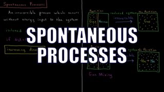 Chemical Thermodynamics 41  Spontaneous Processes [upl. by Heringer]