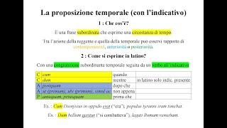 La proposizione subordinata temporale con lindicativo in Latino  lessenziale in 10 minuti [upl. by Hcahsem]