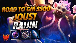 RAIJIN EL COOLDOWN ES DAÑO  Warchi  Smite Joust Road to GM 3500 [upl. by Tarrel]