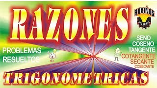 RAZONES TRIGONOMÉTRICAS DE UN ÁNGULO AGUDO problemas resueltos [upl. by Remas]