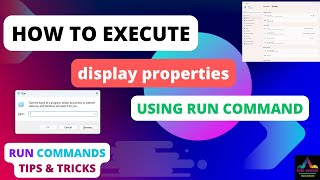 How to execute display properties using Run command [upl. by Tahp]