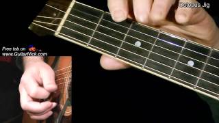 Octopus Jig Irish by Dubliners  TAB learn to play on acoustic guitar [upl. by Howey]