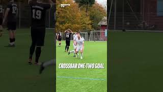 DOES THE CROSSBAR GET AN ASSIST worldie goal baller sundayleague grassrootsfootball [upl. by Sybilla902]