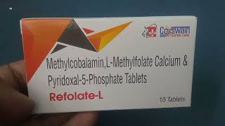 RefolateL Tablet  Methylcobalamin LMethylfolate Calcium amp Pyridoxal5Phosphate Tablets [upl. by Ysirhc348]