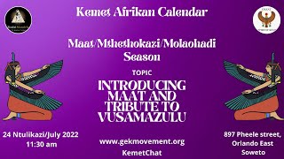 Mkhulu Nsingiza  African Calendar  Introducing Maat And Tribute To VusamazuluCredo Mutwa [upl. by Layton]