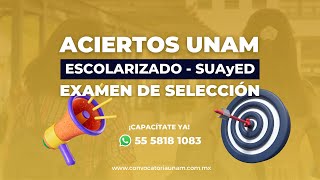 Aciertos UNAM  Conoce Más Sobre los Aciertos para Ingresar a la UNAM [upl. by Odo132]