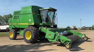 JD 9600 Combine SN 673386 Selling August 18 2024  wwwfraserauctioncom [upl. by Mozza]