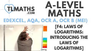 ALevel Maths F401 Laws of Logarithms Introducing the Laws of Logarithms [upl. by Linell]