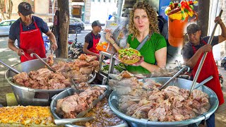 MEXICAN Street Food in Mexico City INSANE TACOS DE CARNITAS amp MICHELADA  CDMX STREET FOOD TOUR [upl. by Hselin770]