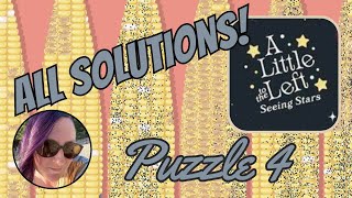 Seeing Stars DLC  Puzzle 4  Corn  ALL Solutions  A Little to the Left [upl. by Chisholm353]