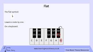 Accidentals  Learning Music Theory Grade 1  Lesson 6 [upl. by Odlaw722]