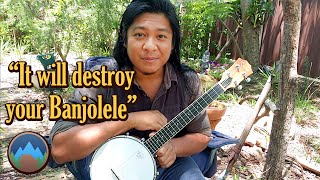 Can you put METAL strings on Ukulele Banjo Banjolele [upl. by Netnerb]