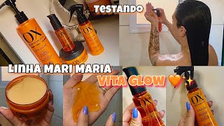 TESTANDO LINHA VITA GLOW  MARI MARIA OX 🧡✨ [upl. by Tybie]