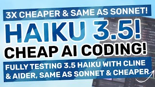 Claude 35 Haiku Fully Tested  Aider amp Cline  This is the CHEAPEST AI Coding Setup [upl. by Aluor]