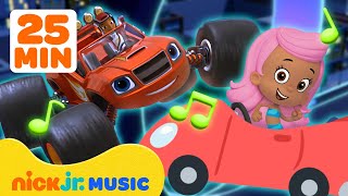 Blazing Speed Racing Songs From Blaze Bubble Guppies amp MORE 🚗 25 Minutes  Nick Jr Music [upl. by Zarla210]