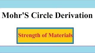 Mohrs Circle Maximum Shear Stress amp Principal Stresses SOM Tutorial 7 [upl. by Salis]