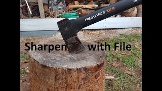 Sharpen an Axe with Only a File [upl. by Stu]