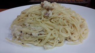 Angle Hair Pasta with Crab and a white Chedder Cheese Sauce [upl. by Bostow]