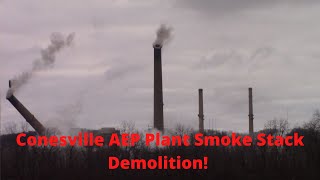 Conesville AEP Smoke Stacks Demolition  12192021 [upl. by Ulah]