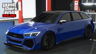 OBEY ARGENTO Audi RS6 Avant  GTA 5 Online DLC Vehicle Customization [upl. by Amabelle925]