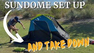 How To Set Up and Take Down the Coleman Sundome Tent [upl. by Syd672]