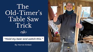 The Old Timers Table Saw Trick  A Pro Technique [upl. by Marquis]