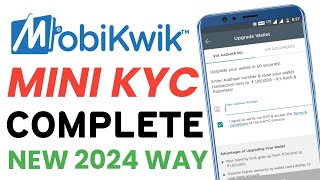 How to complete Mini KYC on Mobikwik [upl. by Adlecirg]