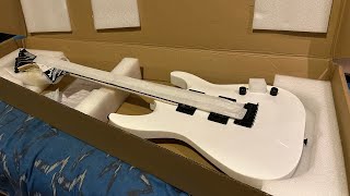 Unboxing Jackson Guitar JS22 DKA Snow White GlossNo talking Brand New [upl. by Mccreery]