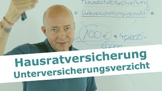 Hausratversicherung  Unterversicherungsverzichtsklausel [upl. by Enaid]