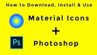 How to use Material icons in photoshop  Font icons [upl. by Enomed479]