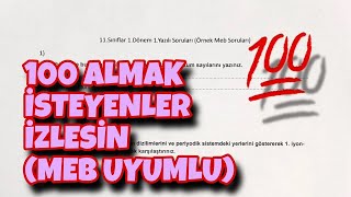 11Sınıf Kimya 1Dönem 1Yazılı [upl. by Nevaed]