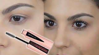 NEW Maybelline Total Temptation Mascara Demo amp Review [upl. by Ellerahs]