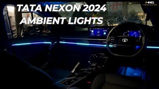 TATA NEXON 2024 AMBIENT LIGHTS 9988229191 HybridCustoms [upl. by Ennasirk]