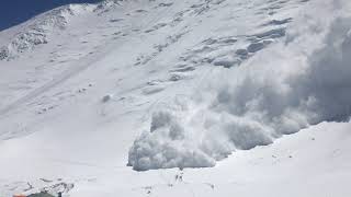 Lenin Peak avalanche 2017 HD [upl. by Eynaffit807]