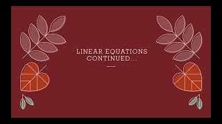 CAT Prep  MBA Exam  CRT  Bank Exams  Lecture 40 Basics of Linear Equations [upl. by Mossolb534]