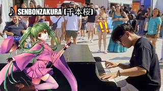 「Senbonzakura」FASTEST PUBLIC PIANO performance  Hatsune Miku [upl. by Dall]