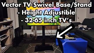 VEVOR TV Stand Mount w Swivel amp Height Adjustable 32 inch  65 inch TVs [upl. by Alonzo]