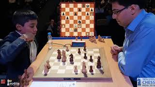 The very first game between Vishy Anand and Praggnanandhaa  Commentary by Sagar Shah [upl. by Roxi386]