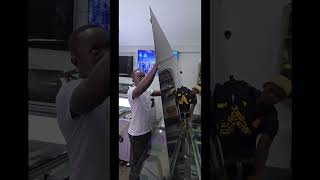 85 inches Sony tv panel repair Cof bonding in kampala Uganda [upl. by Enelez]