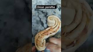 Onion paratha recipe by cooking with fozia 😋viral viralshorts paratharecipe subscribemychannel [upl. by Novart]