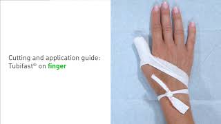 Cutting and applying Tubifast  application on finger [upl. by Enrique]